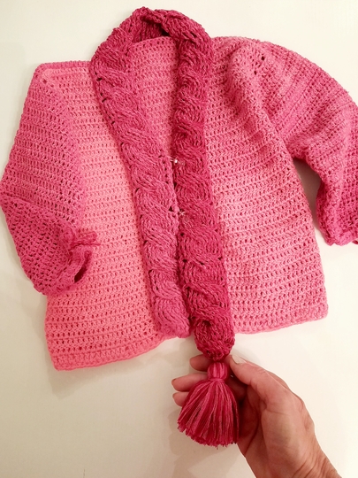 Raponzelchen - Häkeljacke für Mädchen Gr. 98 bis 128