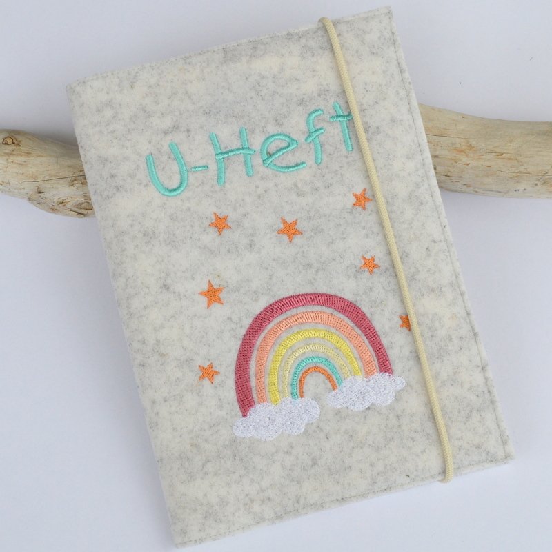 Stickdatei Regenbogen auf der Wolke Vollstick SET verschiedene Größen - Bild 4