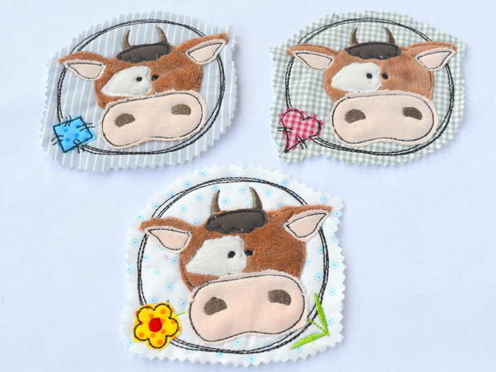 Stickdatei Kuh AnneLisa doodle 10x10cm