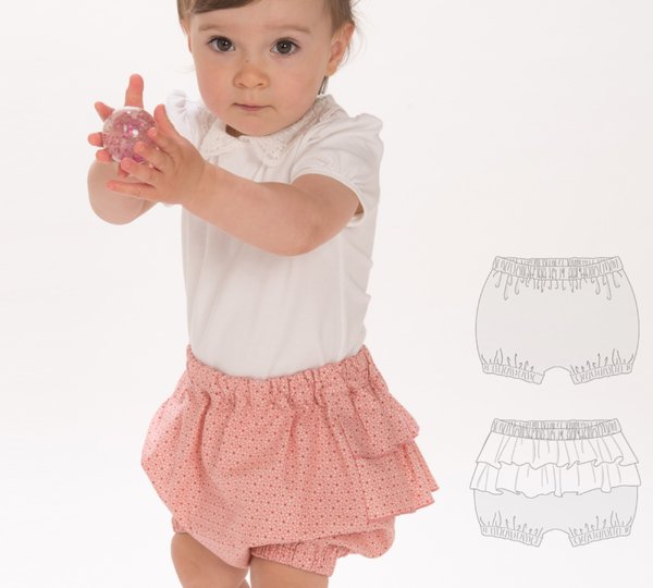 CLARA Baby Twinset – Kleid & Pumphose mit Rüschen – PDF Schnittmuster