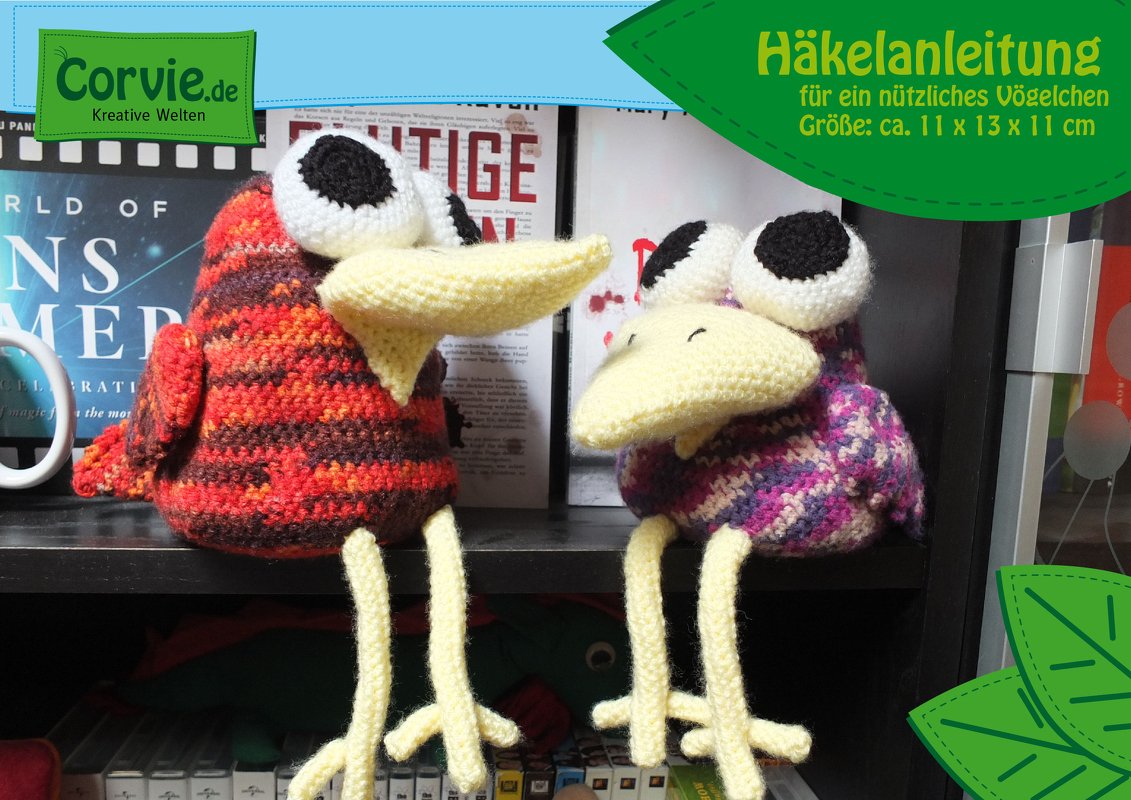 Biep-Biep der Buchstützvogel – Häkelanleitung - Bild 3