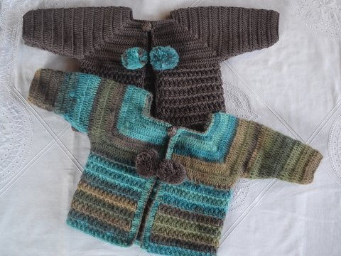 HÄKELANLEITUNG* BABY/KINDER* CARDIGAN RVO* 3 GRÖßEN