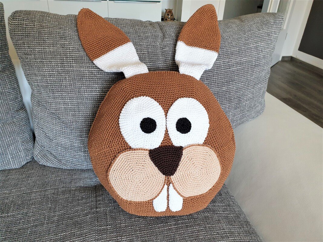 166 Häkelanleitung Kissen Hase - Bild 2