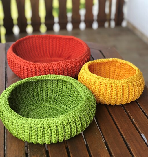 Schalen-Trio häkeln