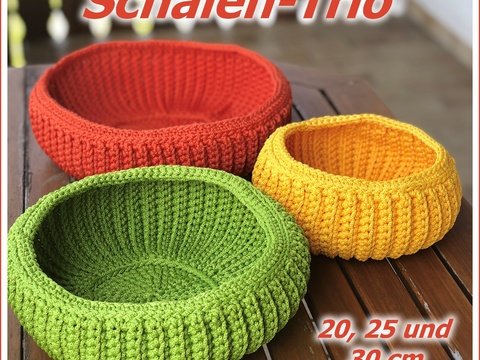 Schalen-Trio häkeln
