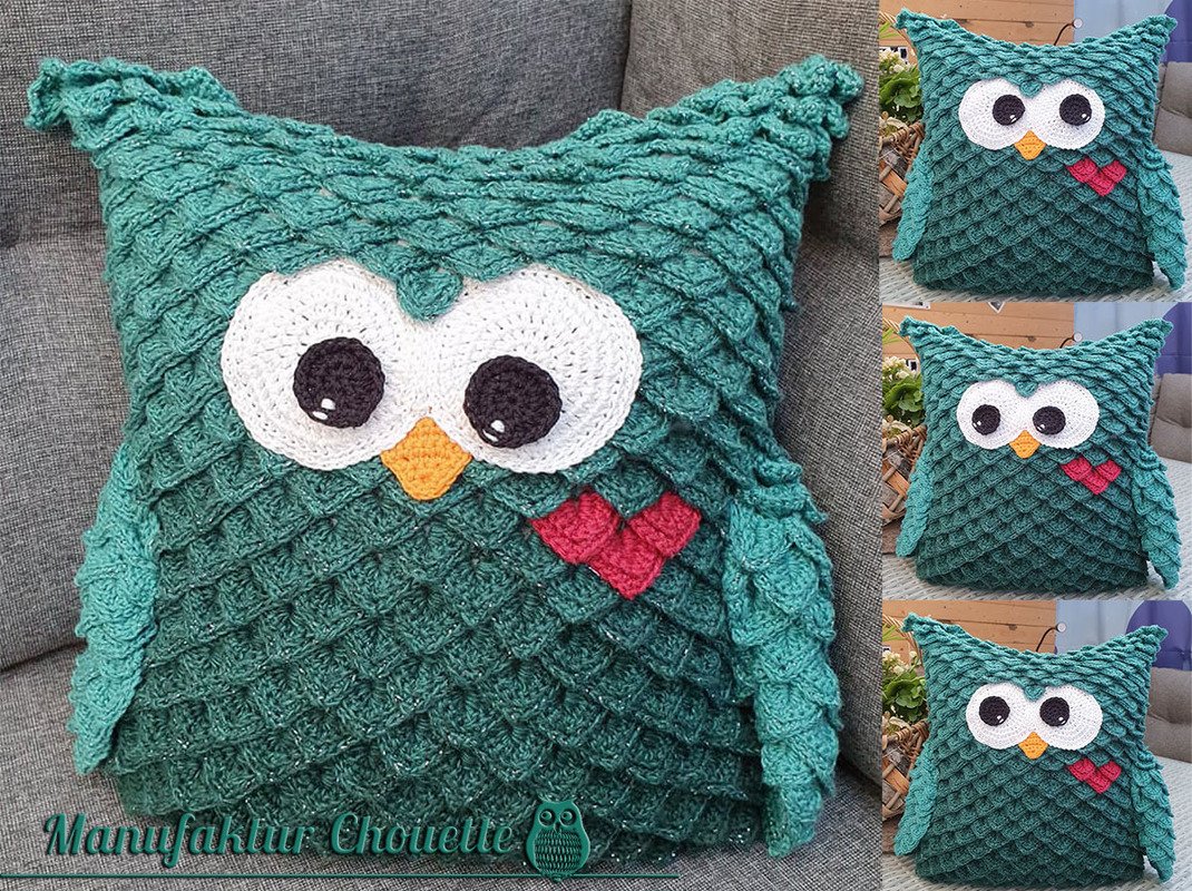 Chouette - Eulenkissen mit beweglichen Augen