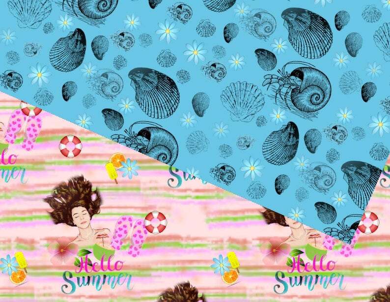 Seamless paper Hello summer