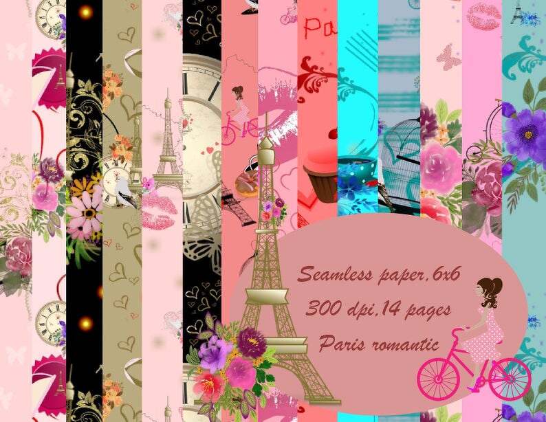 Seamless paper Paris