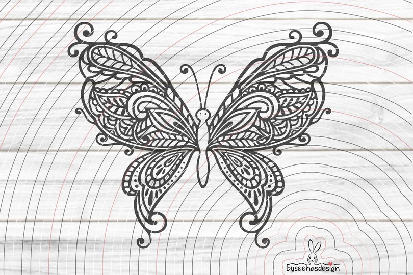 Ornament Schmetterling Plotterdatei SVG DXF
