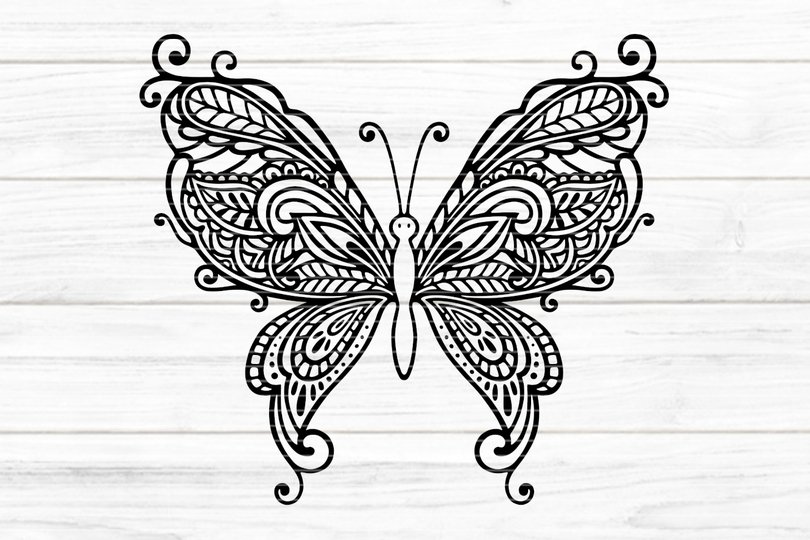 Ornament Schmetterling Plotterdatei SVG DXF FCM