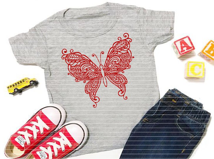 Ornament Schmetterling Plotterdatei SVG DXF FCM