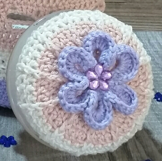 Häkelanleitung Windlicht / Jarsweater " Schmetterling"