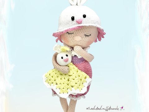 Häkelanleitung Kuschelschnuffelbande Püppchen Frieda, Amigurumi, PDF