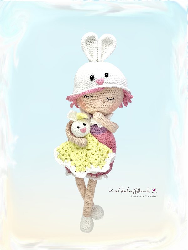 Häkelanleitung Kuschelschnuffelbande Püppchen Frieda, Amigurumi, PDF