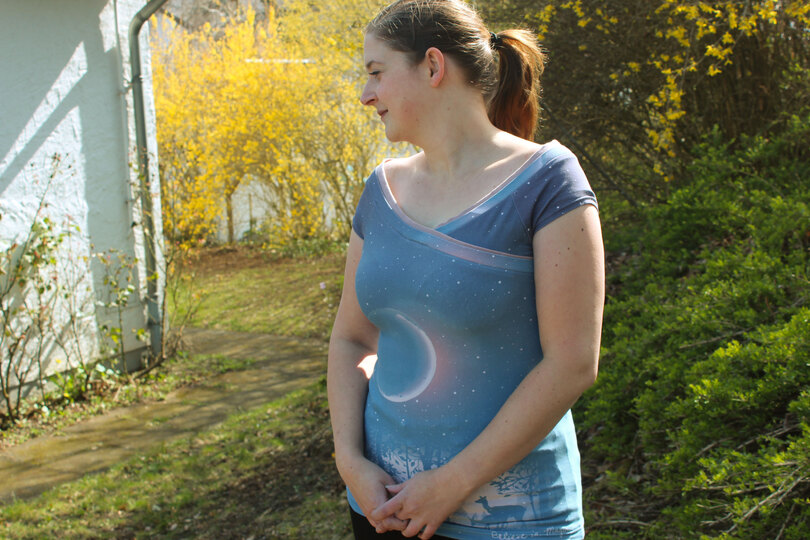 Schnittmuster Shirt mit Wickelausschnitt bzw. V-Ausschnitt Damen Gr. 34-46