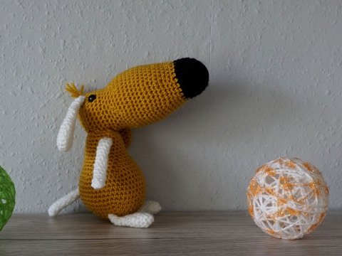Amigurumi Häkelanleitung für den klugen Hund Bailey