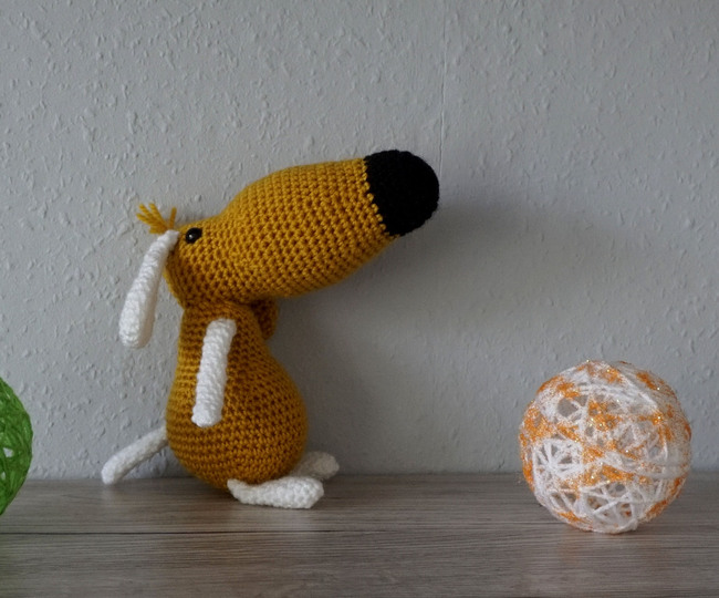 Amigurumi Häkelanleitung für den klugen Hund Bailey