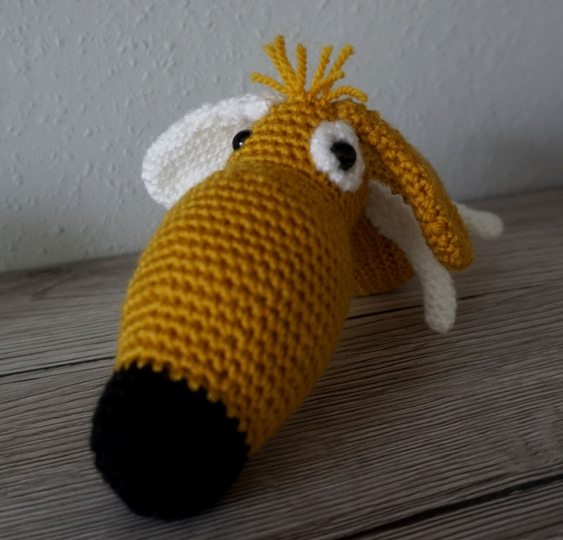 Amigurumi Häkelanleitung für den klugen Hund Bailey
