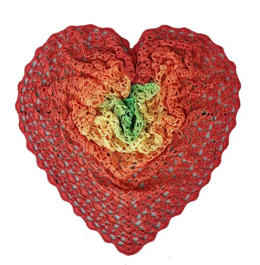 Häkelanleitung Dreieckstuch Tulpentanz