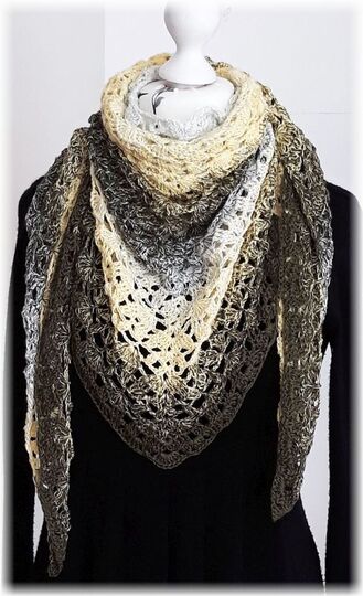 Häkelanleitung Dreieckstuch Tulpentanz