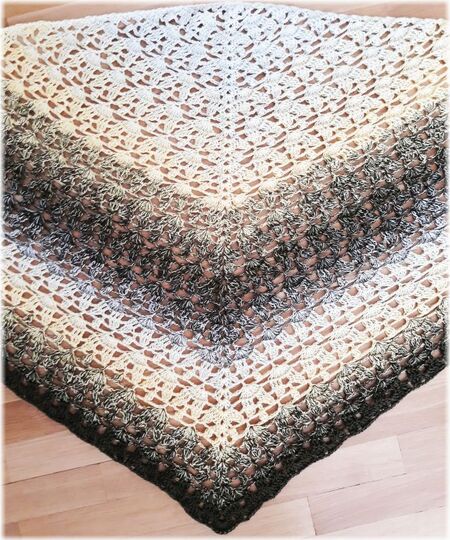 Häkelanleitung Dreieckstuch Tulpentanz