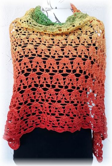 Häkelanleitung Dreieckstuch Tulpentanz