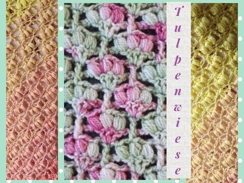 Tulpenwiese - ein asymmetrisches Tuch