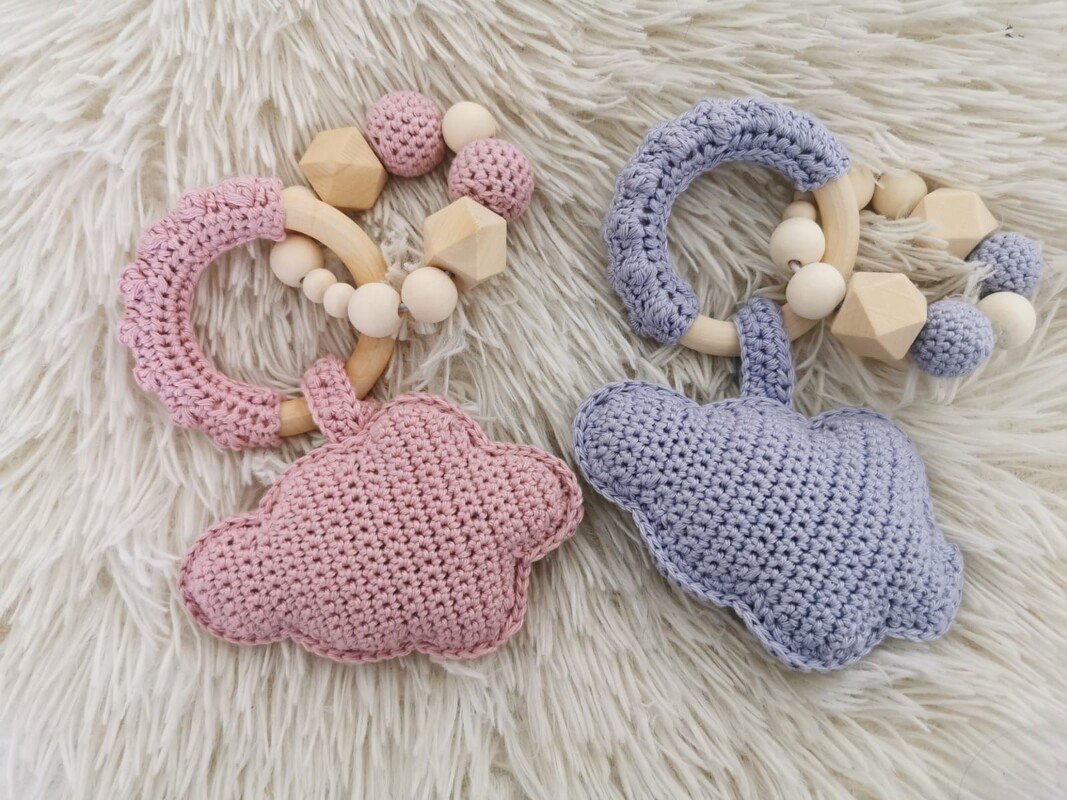 Anleitung Babyrassel Wolke