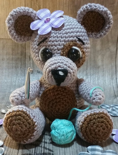 Häkelanleitung Teddybärmädchen Molly