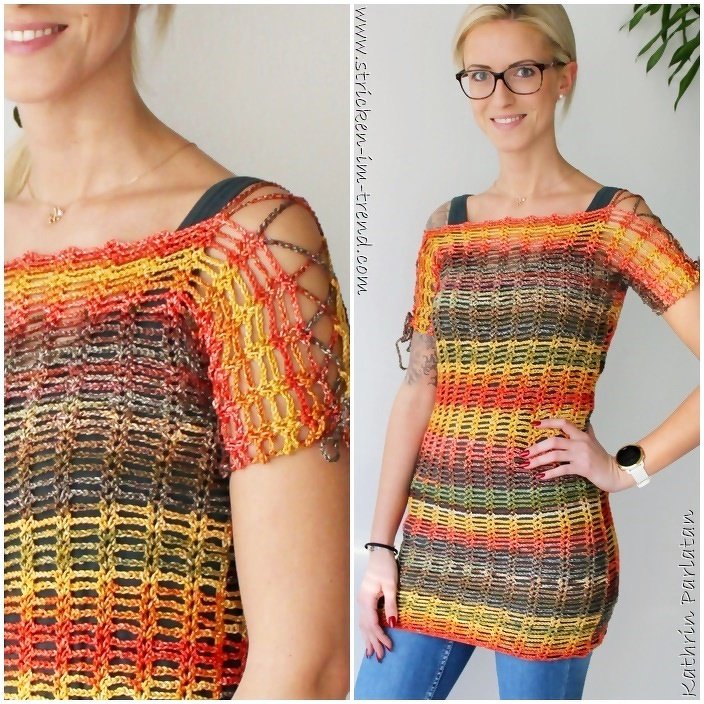 Häkelanleitung für Top in allen Größen |  Häkeltop TROPICAL #1 - Bild 2