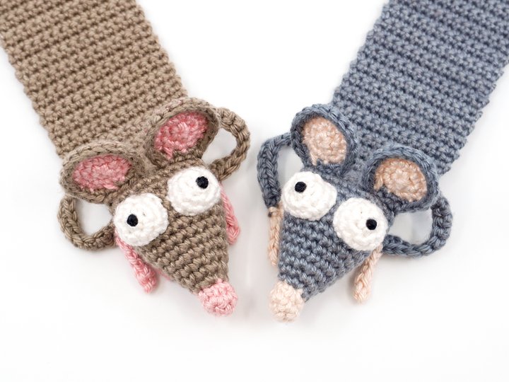 Amigurumi Crochet Bookrat Bookmark