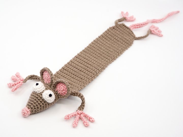 Amigurumi Leseratte Lesezeichen Häkelanleitung