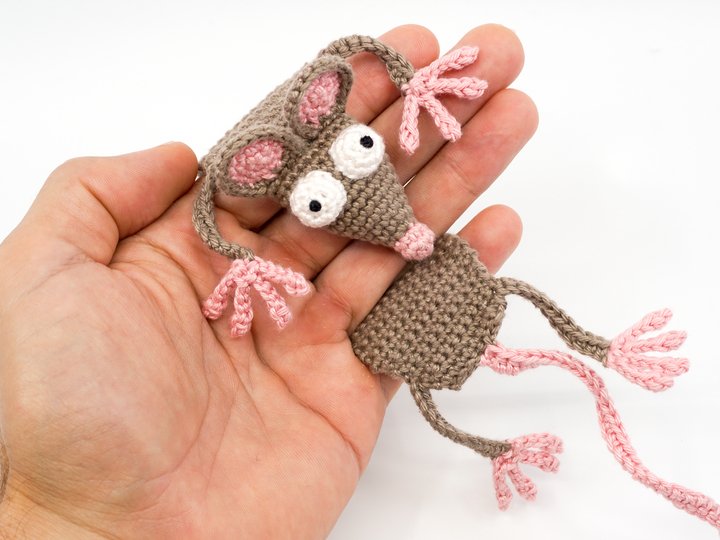 Amigurumi Leseratte Lesezeichen Häkelanleitung