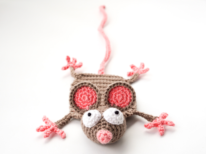 Amigurumi Crochet Mouse Bookmark