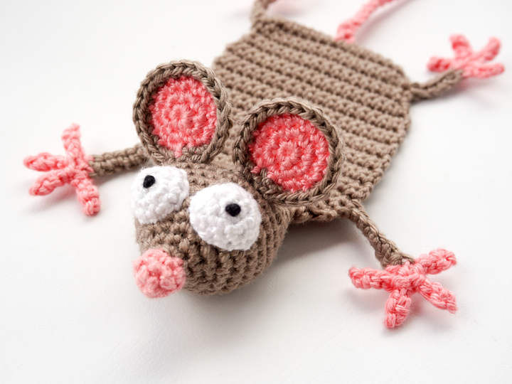 Amigurumi Crochet Mouse Bookmark