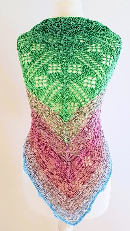 Häkelanleitung Dreieckstuch Frühlingserwachen