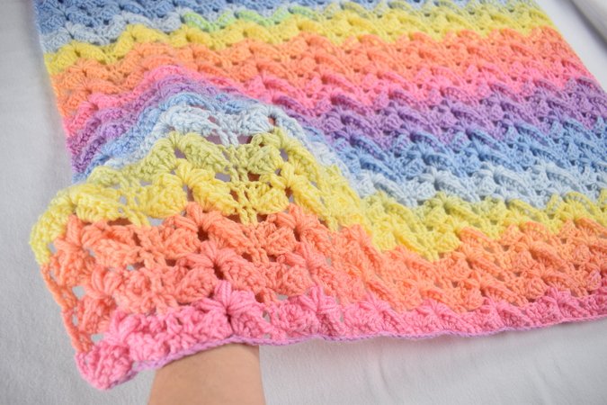 Crochet "Rainbow Sky " blanket pattern