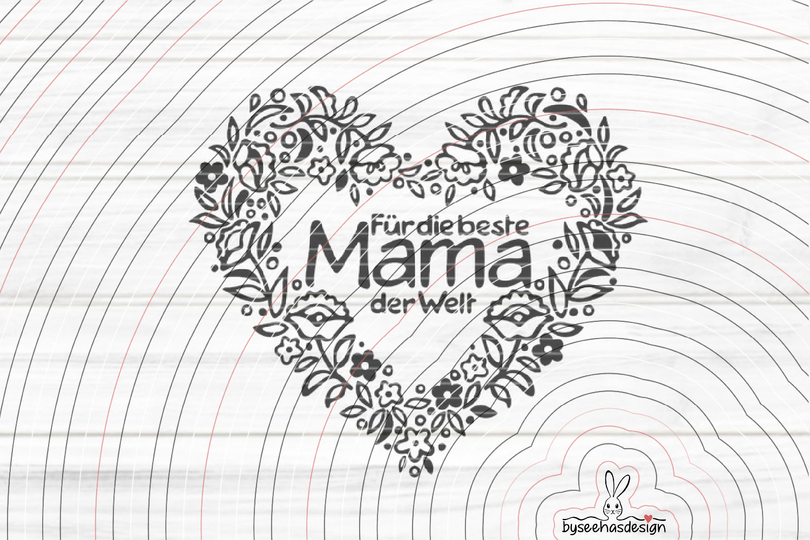 Beste Mama der Welt Plotterdatei SVG DXF