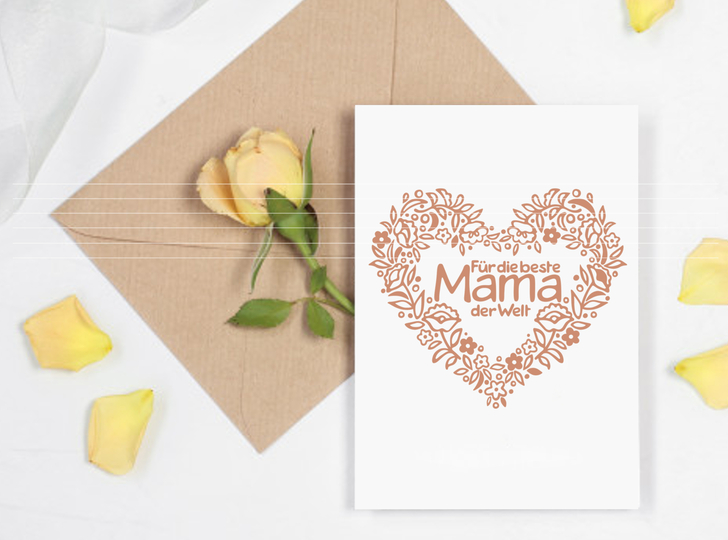 Beste Mama der Welt Plotterdatei SVG DXF FCM