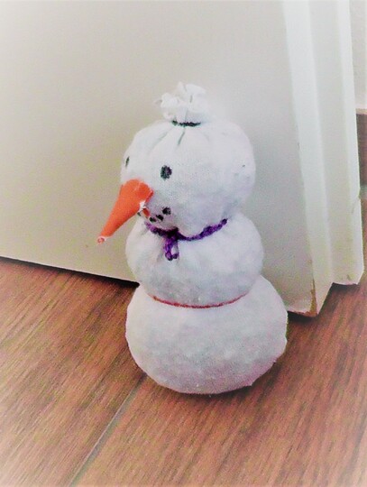Bastel-Anleitung Türstopper/Sockenpuppe Schneemann Rüdiger alte socke DIY
