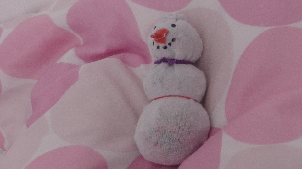 Bastel-Anleitung Türstopper/Sockenpuppe Schneemann Rüdiger alte socke DIY