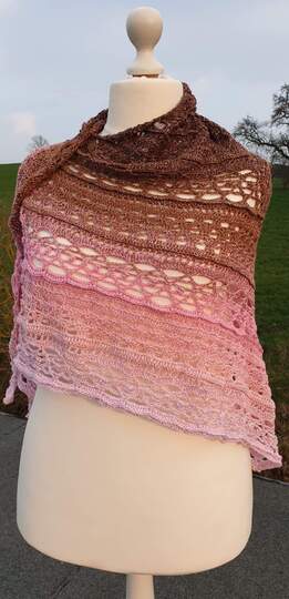 Tuch Judith häkeln Häkeltuch Dreieckstuch Schultertuch