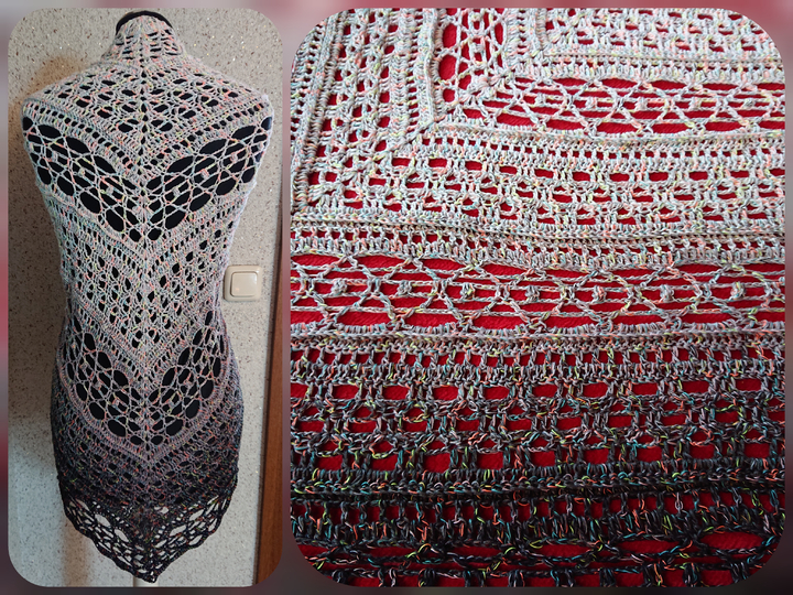 Tuch Judith häkeln Häkeltuch Dreieckstuch Schultertuch