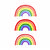 Stickdatei Regenbogen - drei Varianten, Rahmen 10 cm x 10 cm