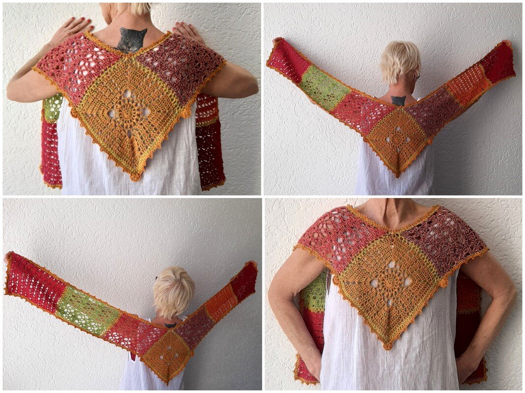 Tolles Tuch mit 6 Mustern häkeln, Tuch Andalucia - Bild 2