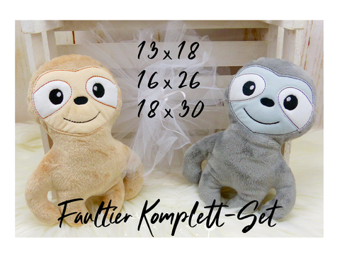 Stickdatei Faultier ITH in drei Größen