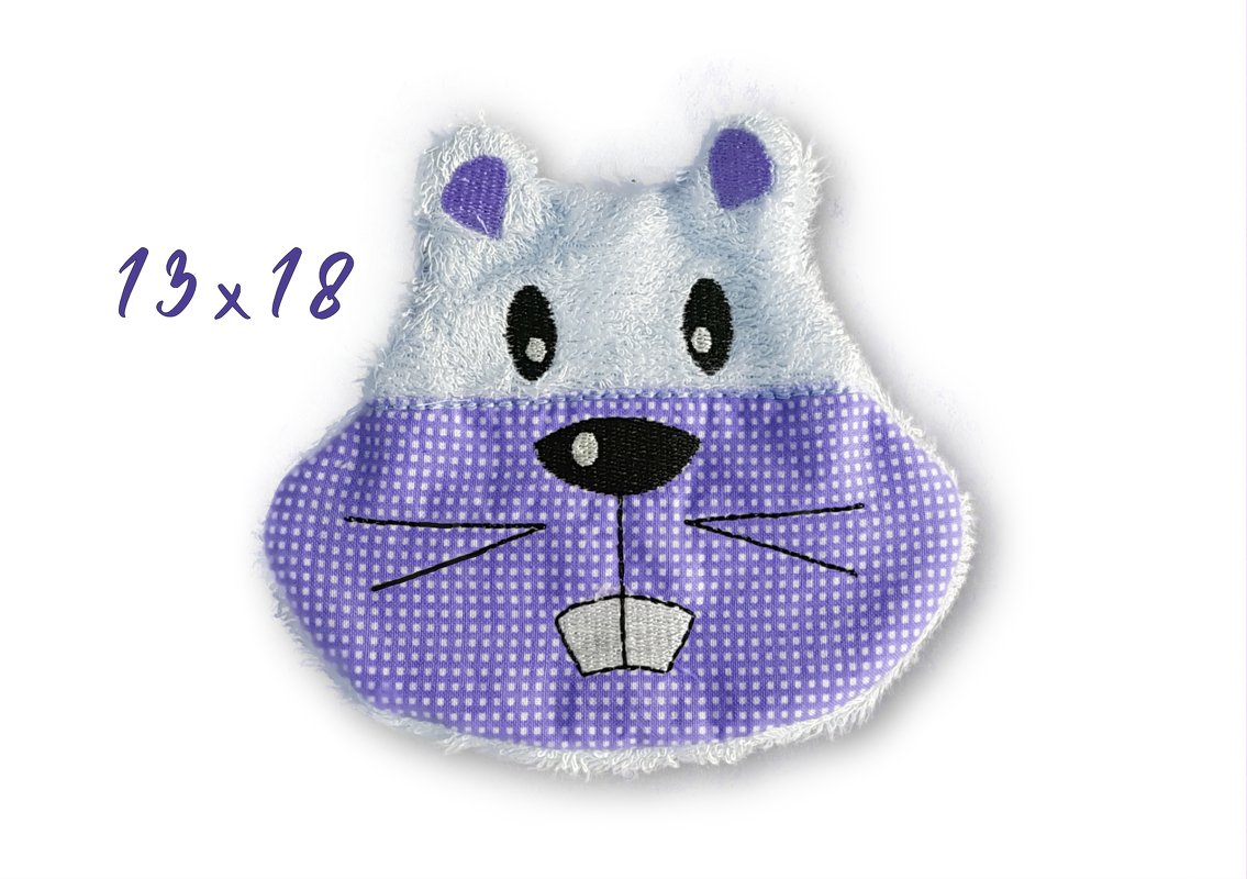 Stickdatei Hamster Kuschelkissen ITH in drei Größen, mit Inlett, zwei Varianten - Bild 5
