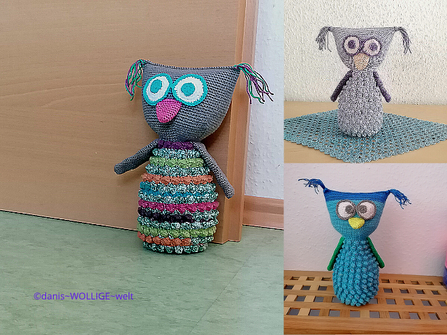 Anleitung Eule Eleonore, Dekoration, Kuscheltier oder Türstopper - Bild 2