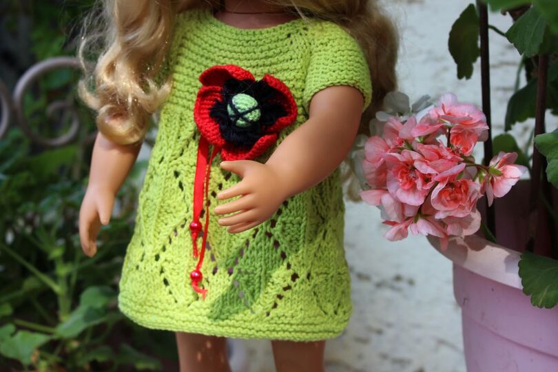Doll Dress Knitting Pattern