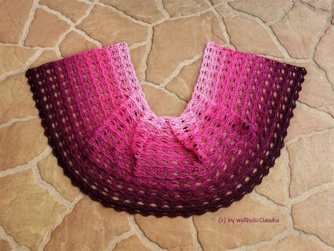 Häkelanleitung Stola/ Tuch "Beerenfächer"